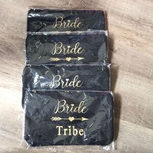 Lot of 4 Bride Tribe makeup bags cosmetic cases
